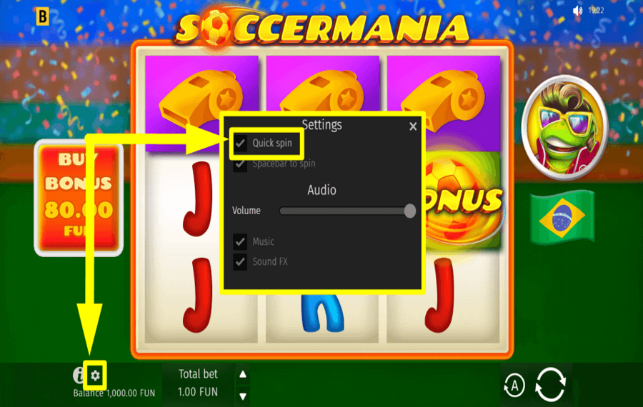 Soccermania ACELERA EL JUEGO.