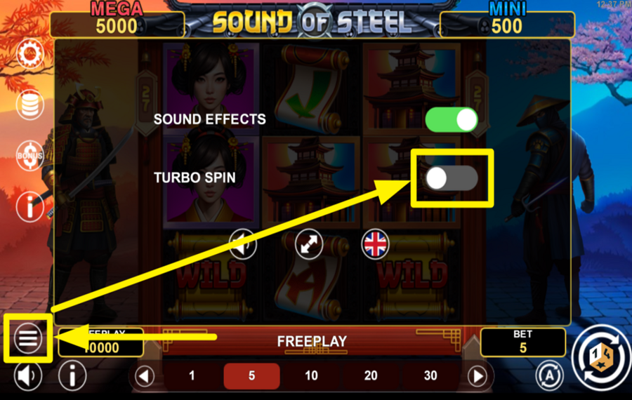 Sound of Steel Hold and Win ACCELERARE GLI SPIN.