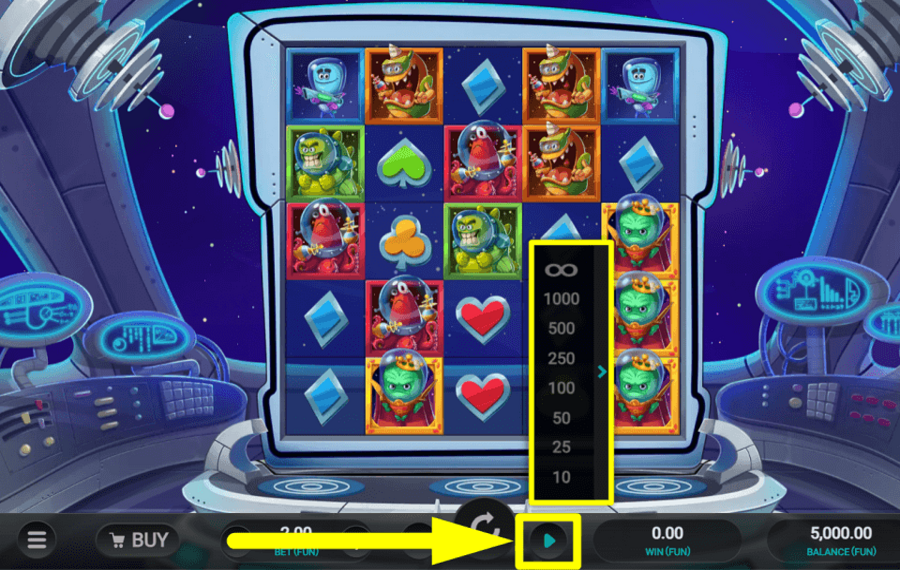 Space Attacks Dream Drop GIRAR AUTOMÁTICAMENTE.