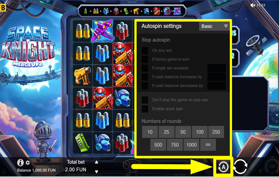 Space Knight Merge Up 2 AUTOMATISCHE WIEDERGABE STARTEN.