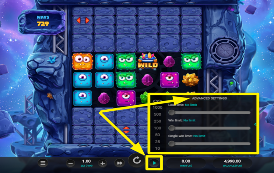 Space Miners Dream Drop UTILIZE AUTOPLAY.