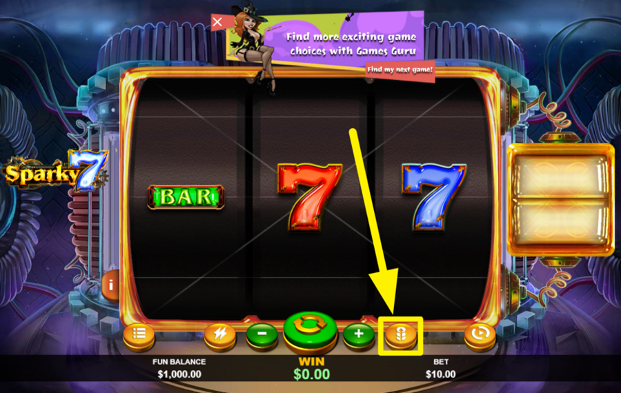 Sparky 7 ESTABLISH THE HIGHEST STAKE LIMIT.