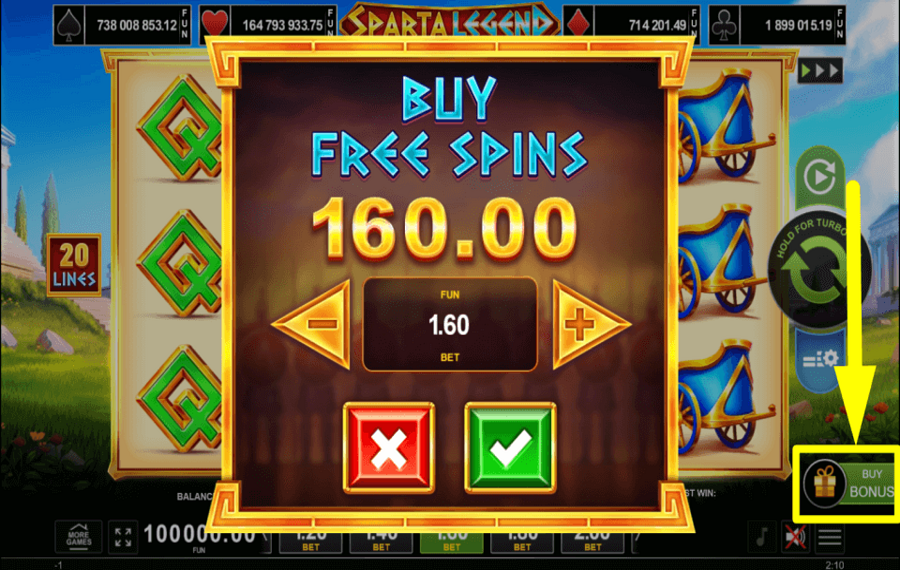 Sparta Legend BUY THE BONUS.