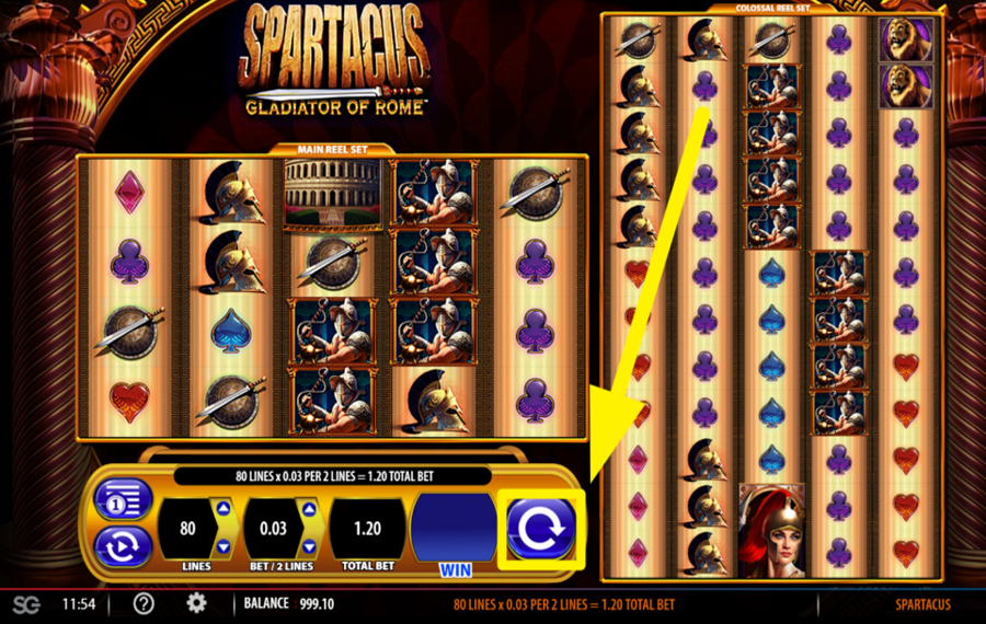 Spartacus Gladiator Of Rome FAITES TOURNER POUR GAGNER!