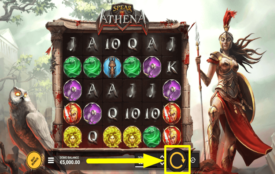 Spear of Athena DREH AM RAHMEN UND GEWINNE GEWINNE.