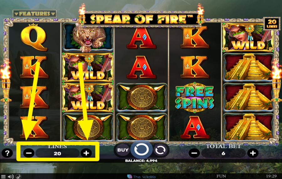 Spear Of Fire AJUSTEZ LES LIGNES DE PARI.