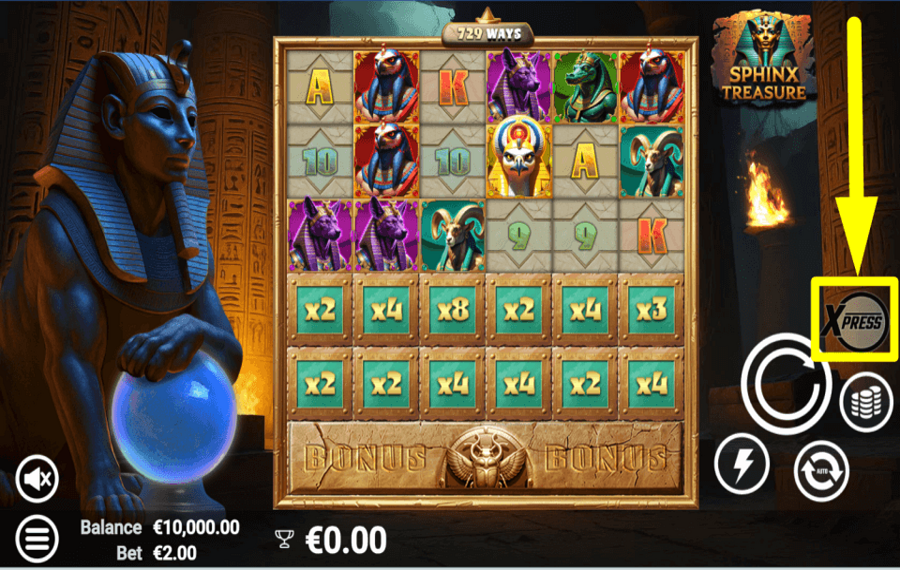 Sphinx Treasure SHOP FOR BONUSES.