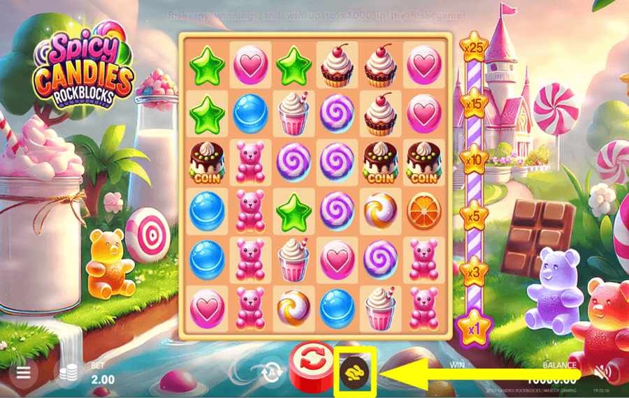 Spicy Candies Rockblocks ACCELERATE THE GAME.