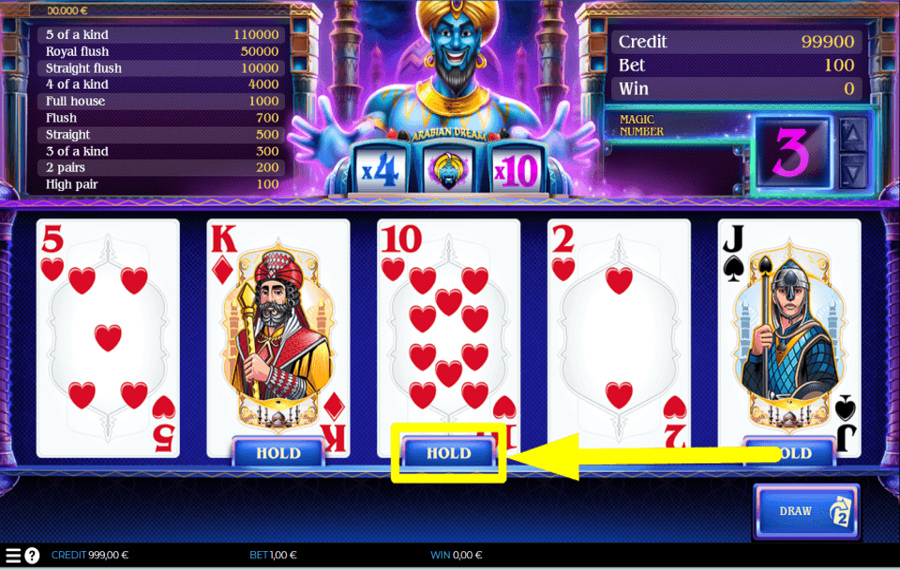 Spin2Win Arabian Dream SAUVEGARDEZ VOS CARTES.