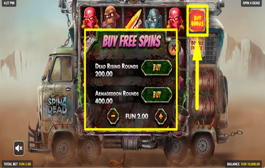 Spin4Dead ASSIGN BONUS ROUNDS.