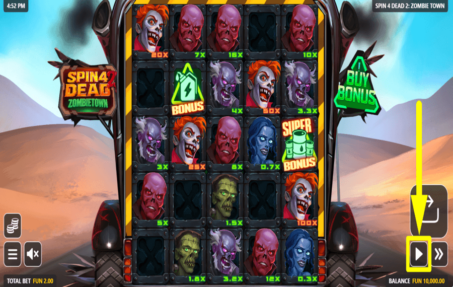 Spin 4 Dead 2 Zombietown CONTINUER AUTOMATIQUEMENT.