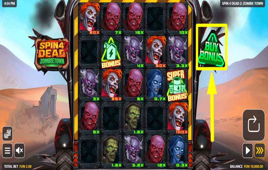 Spin 4 Dead 2 Zombietown COLLECTEZ DES BONUS.