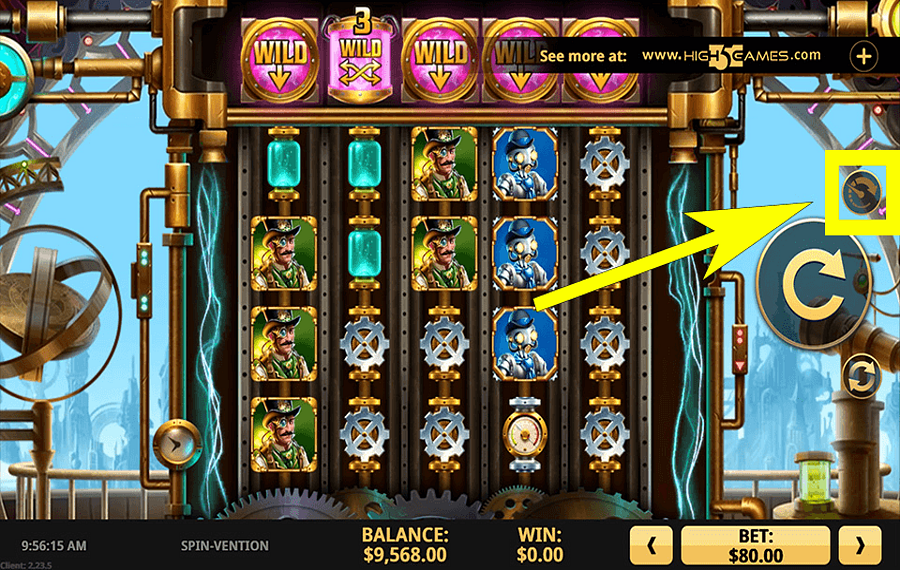 Spin Vention Using the optional “Turbo” feature.