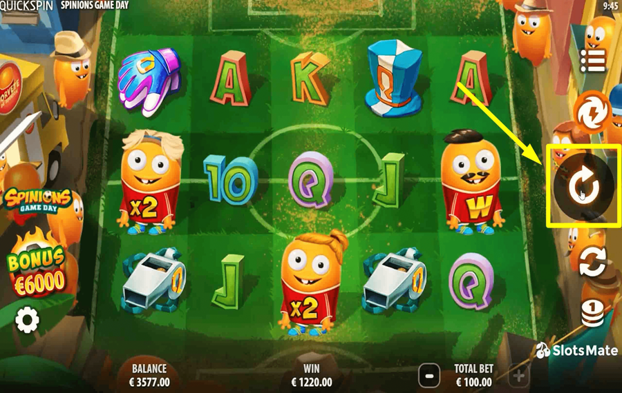Spinions Game Day Click/ tap the “Spin” button.