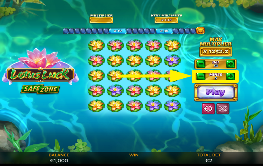 Spinoro Lotus Luck SET YOUR RISK LEVEL.
