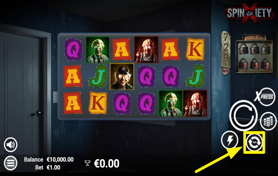 Spinxiety AUTOMATISCHES SPIEL AUSLÖSEN.