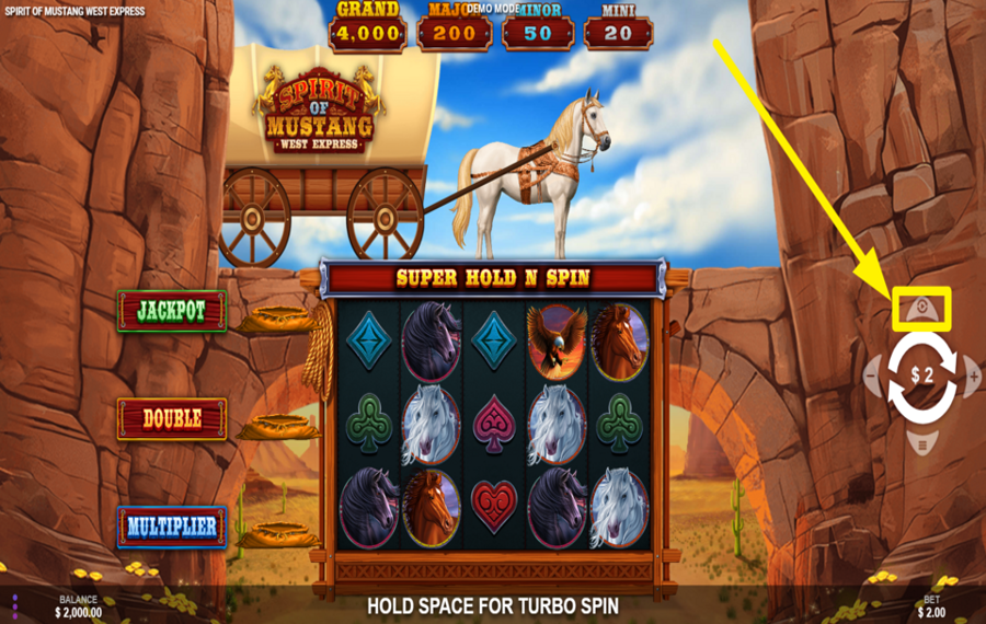 Spirit of Mustang West Express CHOISISSEZ LES TOURS AUTOMATIQUES.