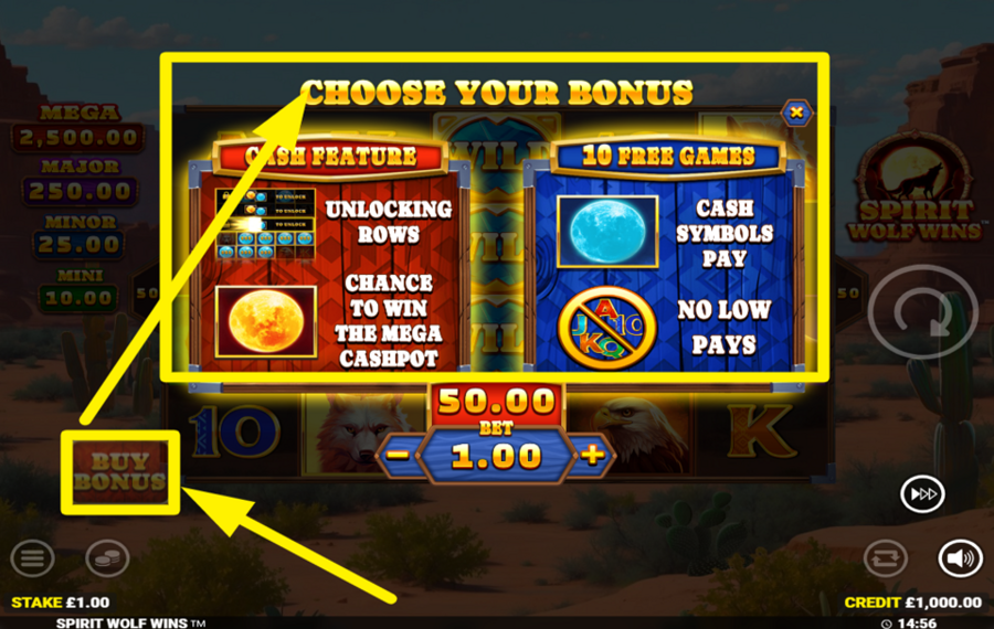 Spirit Wolf Wins KAUFEN SIE EIN BONUSPAKET.