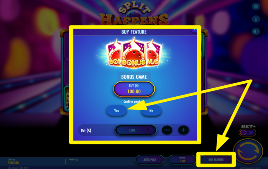 Split Happens SBLOCCA IL GIOCO BONUS.