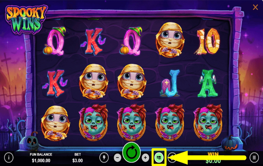 Spooky Wins IMPOSTA LA PUNTATA MASSIMA.