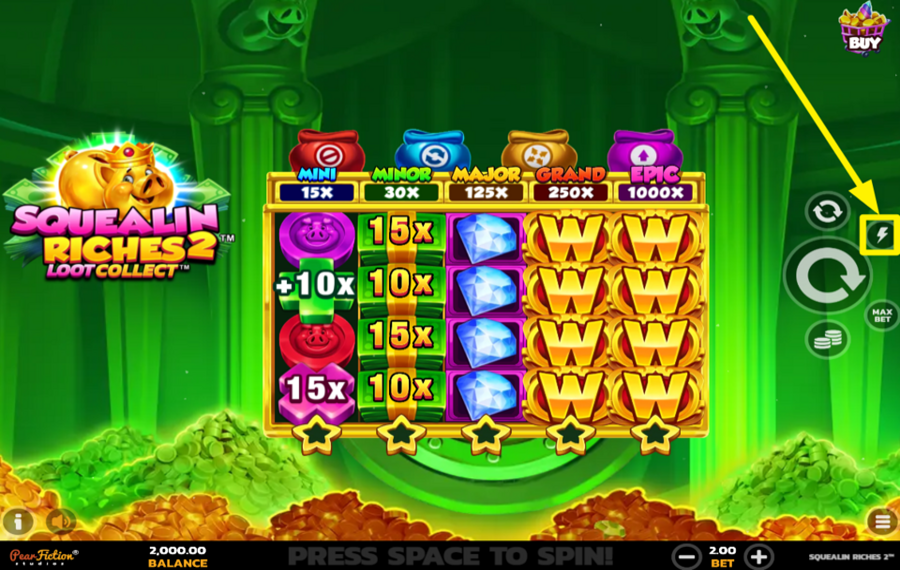 Squealin Riches 2 АКТИВИРУЙТЕ ТУРБО-РЕЖИМ!