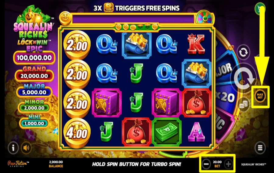 Squealin Riches УСТАНОВИТЕ МАКСИМАЛЬНУЮ СТАВКУ.