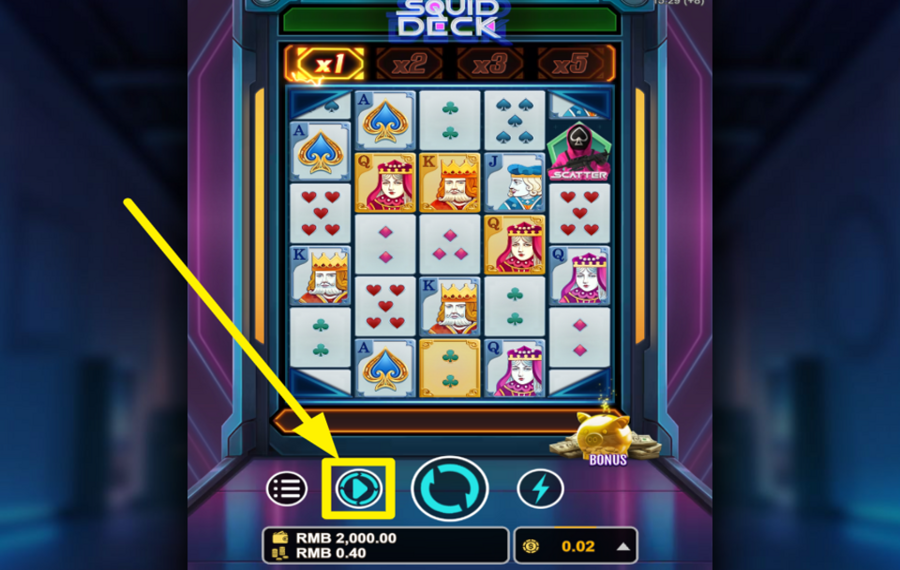 Squid Deck CHOOSE AUTOMATIC PLAY.