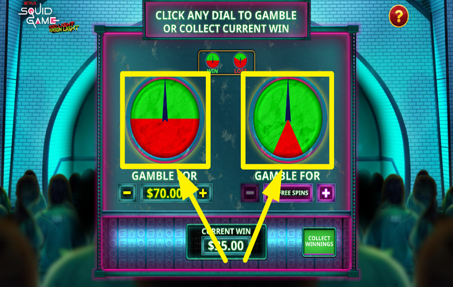 Squid Game Red Light Green Light SETZE DEINEN GEWINN.