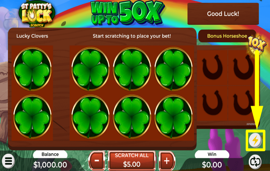 St Pattys Luck CONTRÔLEZ LA VITESSE DU JEU.