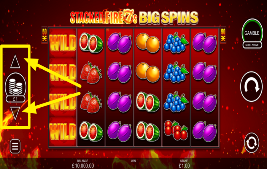 Stacked Fire 7s Big Spins PLACE YOUR BET.