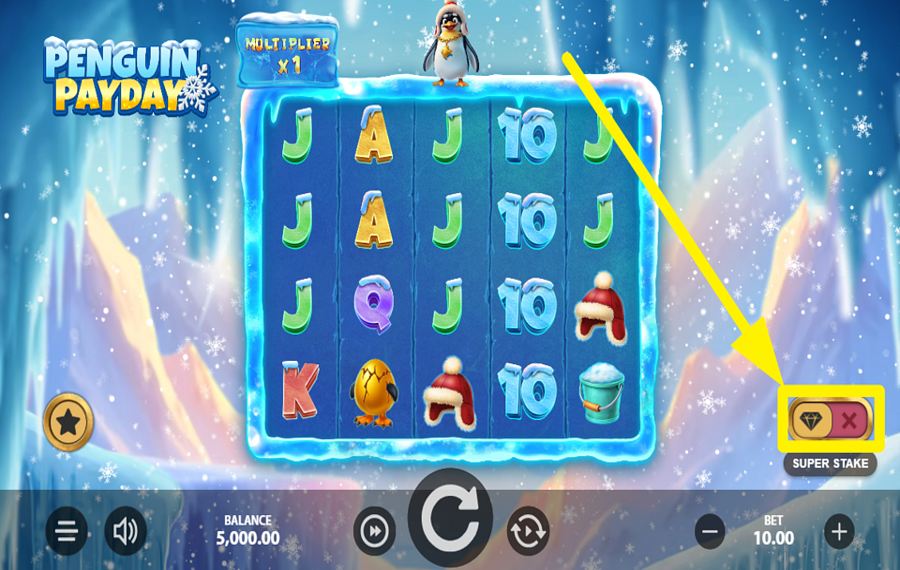 StakeLogic Penguin Payday APPROFITTA DEL SUPER STAKE.
