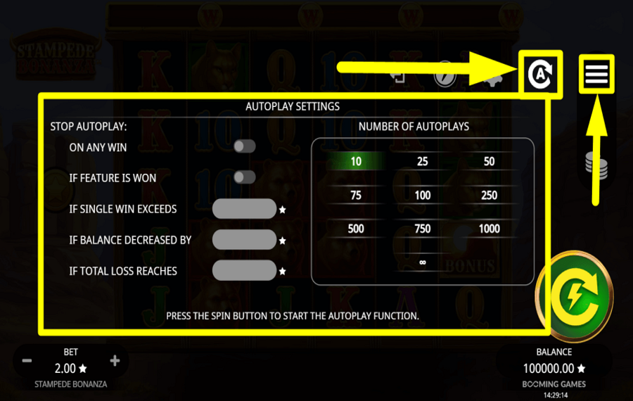 Stampede Bonanza ПРОДОЛЖИТЬ В АВТОМАТИЧЕСКОМ РЕЖИМЕ.