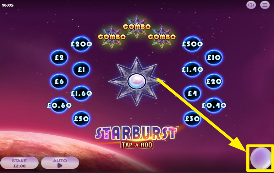 Starburst Tap A Roo TAP THE STAR!