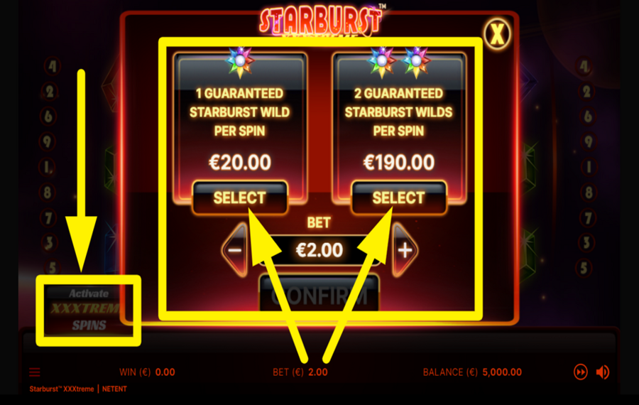 Starburst XXXtreme ACTIVEZ LES SPINS XXXTREME.