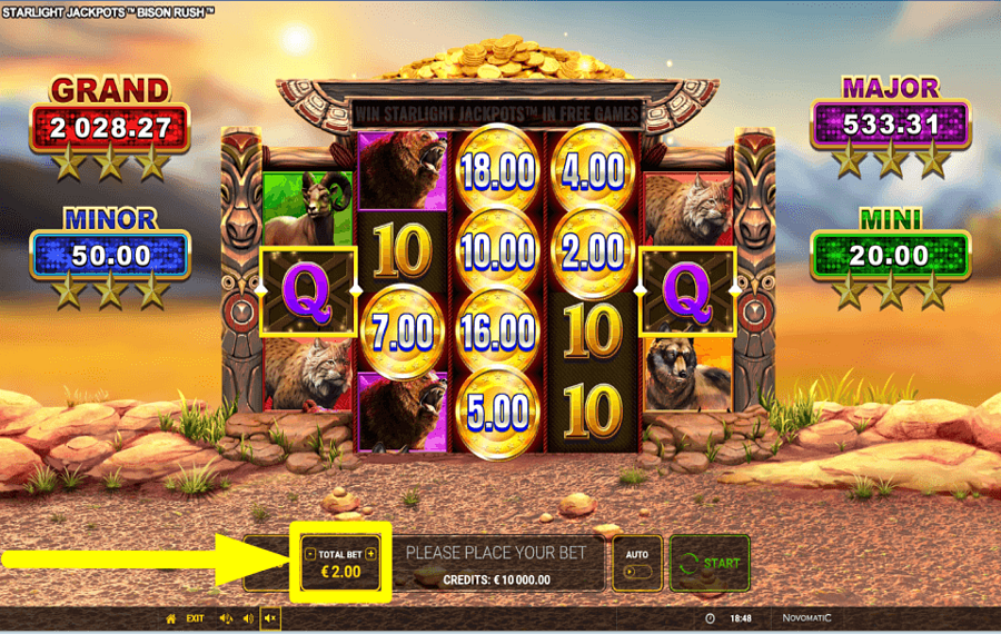 Starlight Jackpots Bison Rush FAITES VOTRE MISE.