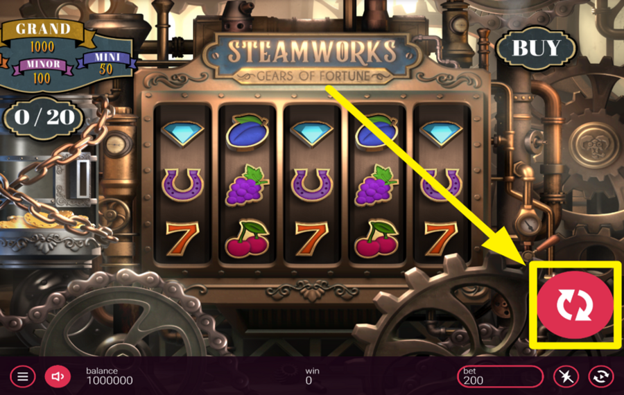 Steamworks Gears of Fortune ENTER THE ACTION!