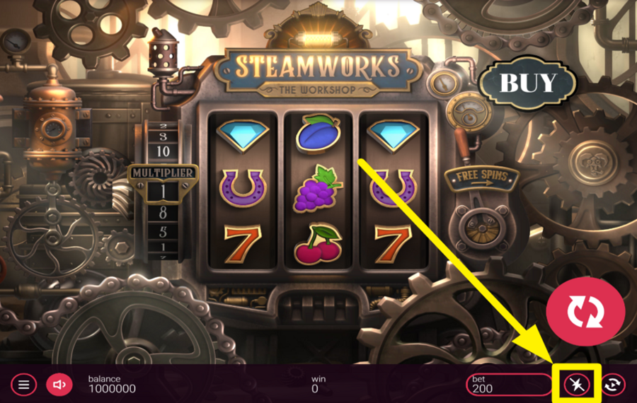 Steamworks the Workshop ACCELERATE THE SPINS.