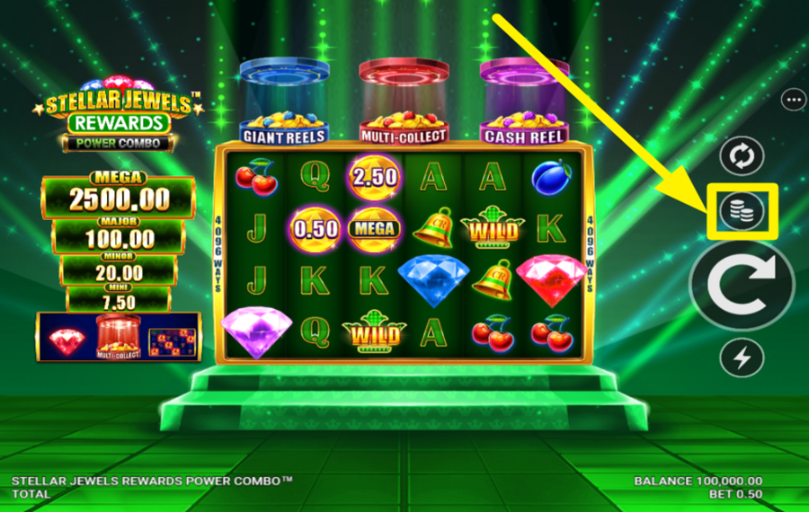 Stellar Jewels Rewards Power Combo ENTSCHEIDEN SIE SICH FÜR IHREN EINSATZ.