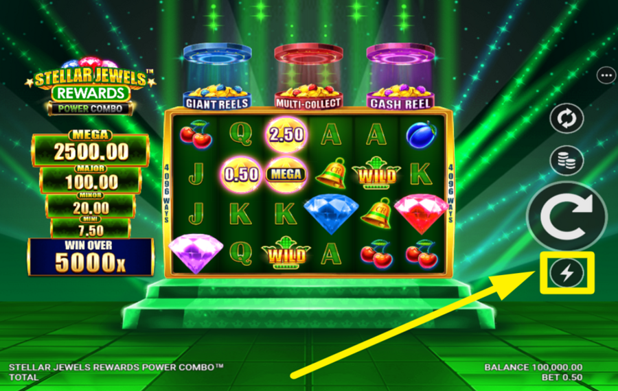 Stellar Jewels Rewards Power Combo ERHÖHEN SIE DAS TEMPO.
