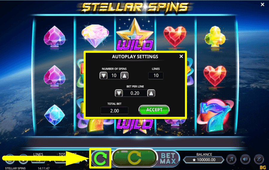Stellar Spins Autoplay Feature