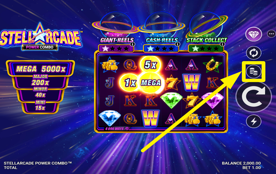 Stellarcade Power Combo СДЕЛАЙТЕ СТАВКУ.