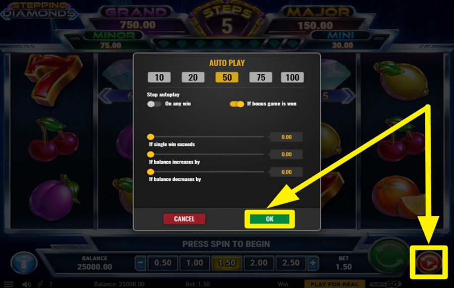 Stepping Diamonds DÉCLENCHEZ LA LECTURE AUTOMATIQUE.