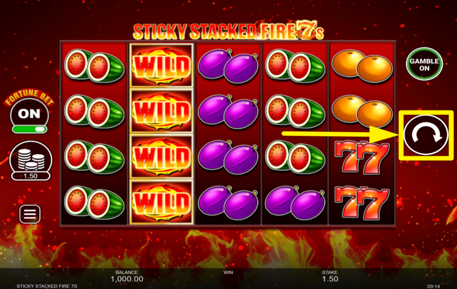 Sticky Stacked Fire 7s BEGINNEN SIE MIT IHREM SPIEL!