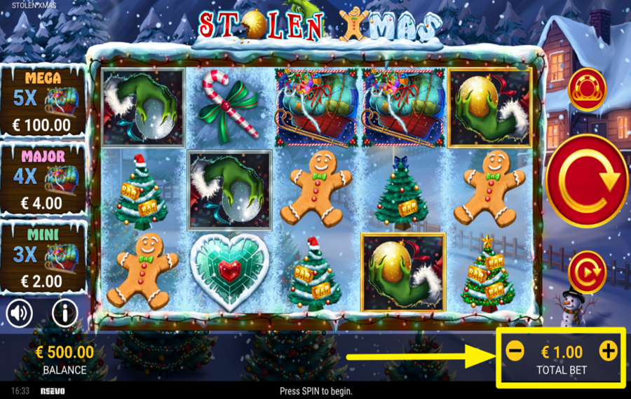 Stolen Xmas MODIFY YOUR BET.