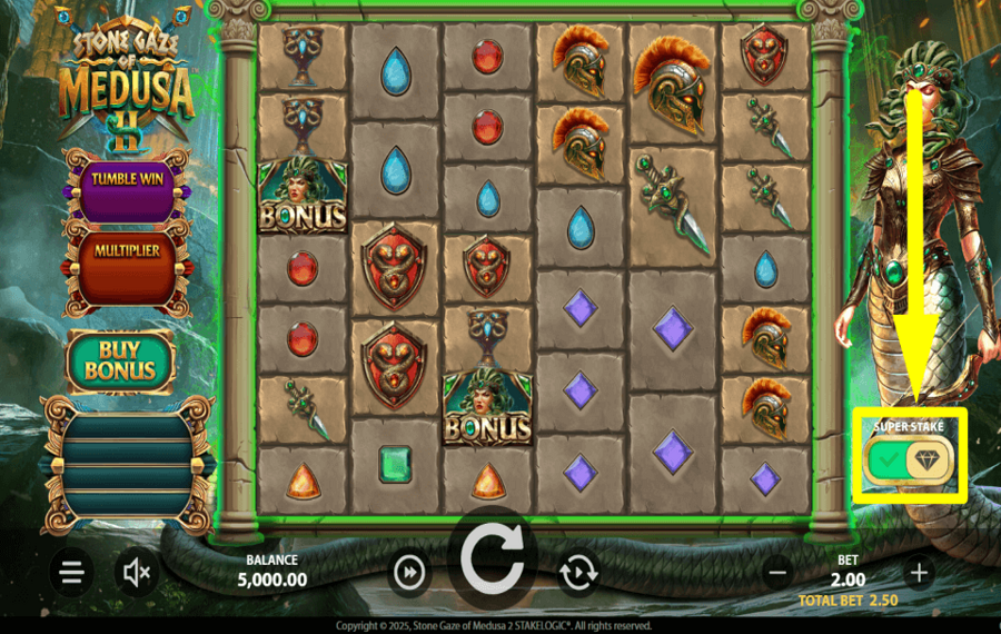 Stone Gaze of Medusa 2 TEILEN SIE DEN SUPER-EINSATZ ZU.