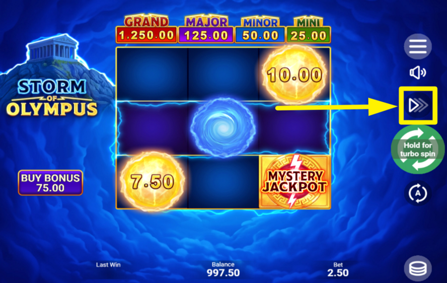 Storm of Olympus УСКОРЯЙТЕ ВРАЩЕНИЕ.