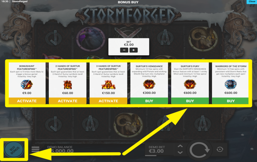 Stormforged ACTIVATE OR BUY BONUS FEATURES.