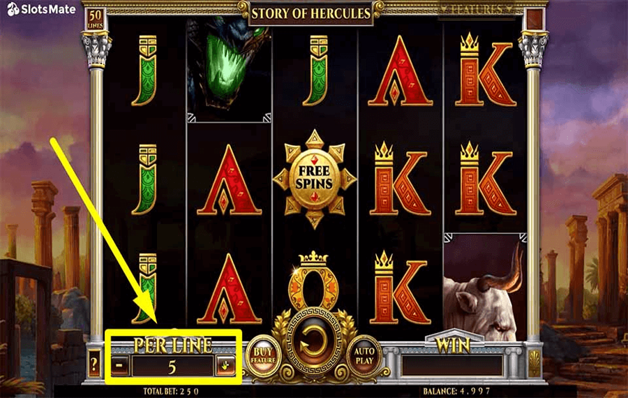 Story of Hercules Choisissez le montant de votre mise. 