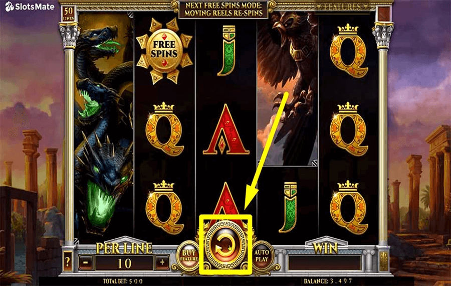 Story of Hercules Cliquez/appuyez sur le bouton « Spin ».