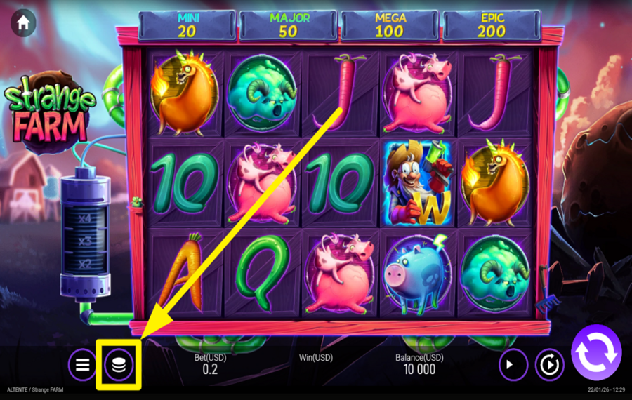 Strange Farm SPECIFY YOUR WAGER.